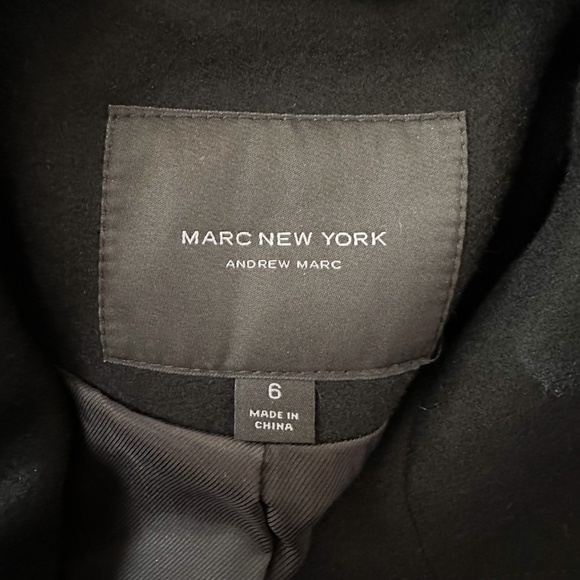 LIKE NEW! Double Breasted Wool Blend Trench Coat by MARC NEW YORK - Size 6 - Picture 4 of 5